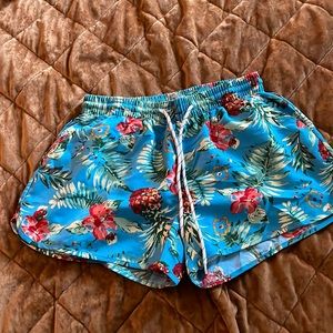 Womens Hawaiian swim trunks sslr NWOT